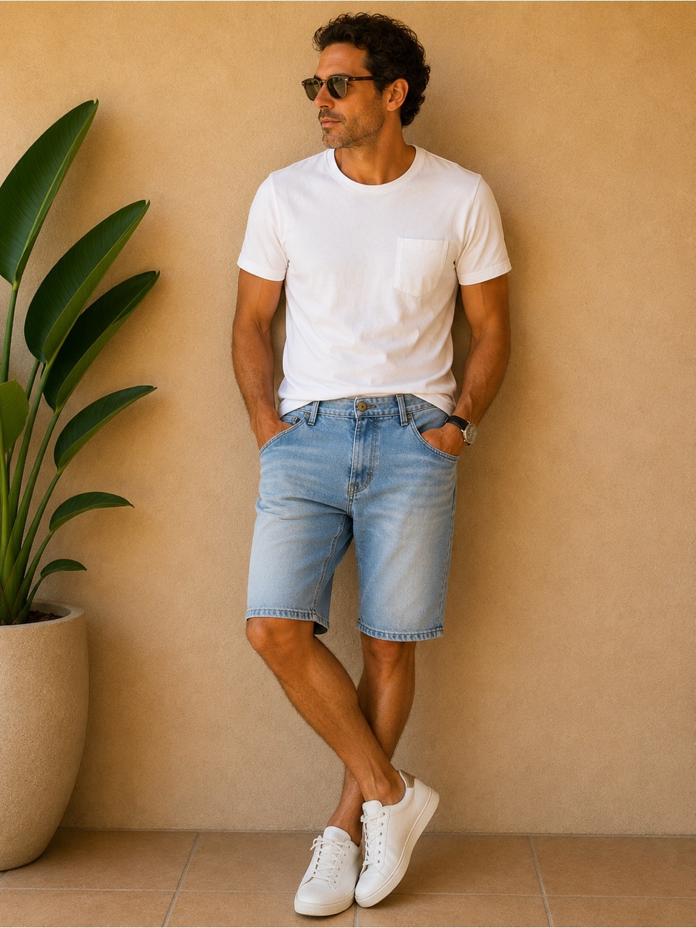 G-Star Light Blue Denim Jean Shorts